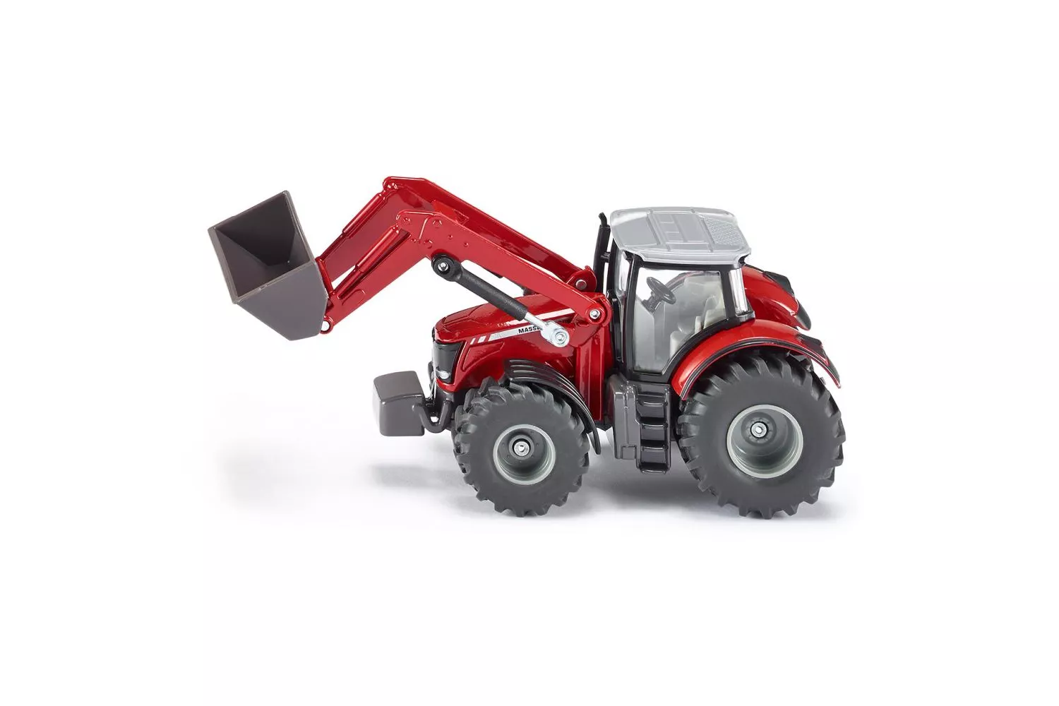 Jucarie Siku tractor Massey Ferguson cu incarcator frontal 1:50, 157x58x86 mm # 1985