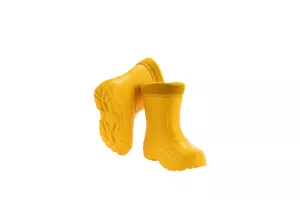 Cizme de copii, cu sosete, din material EVA, Wellingtons, galben # 050 - MARIMEA 35