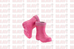 Cizme de copii, cu sosete, din material EVA, Wellingtons, roz # 050 - MARIMEA 32