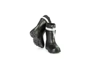 Cizme de copii, cu snur, din material EVA, Wellingtons, negru # 050K - MARIMEA 24