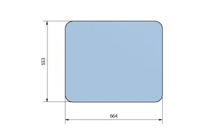 Geam Lateral 553X664 Fiat