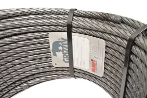 CABLU TRACTIUNE FI12 6X25 COMPACTAT GRIZZLY CU CARLIG - 80m