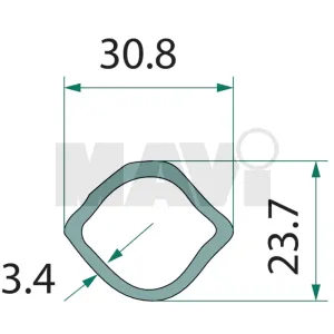 TEAVA CARDAN LAMAITA 30.8 MM/39.1 MM/1M GR # 377377260 + 377377261