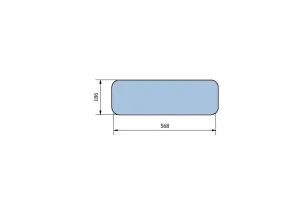 Geam Fata 186X568 U650