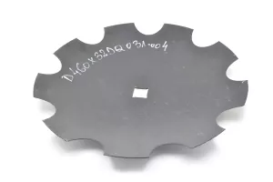 Disc crestat OFAS cu gaura patrata, diametru 460 mm, grosime 3.2 mm, marime gaura 31 mm