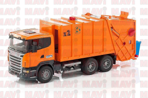 Jucarie Bruder, camion pentru colectarea gunoiului Scania R-Series, 1:16, 620x185x264 mm # 03560