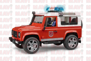 Jucarie Bruder, masina de pompier Land Rover cu pompier, 1:16, 280x138x153 mm # 02596