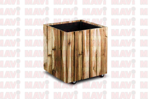 Ghiveci cu roti Marrone Cube, 51x51x51 cm, salcam  # F471WA