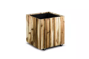 Ghiveci cu roti Marrone Cube, 51x51x51 cm, salcam  # F471WA