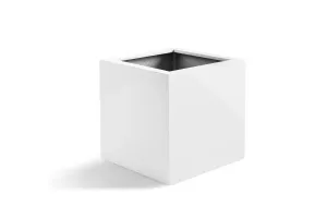 Ghiveci Argento Cube, 30x30x30 cm, alb # F019