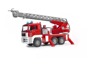 Jucarie Bruder, masina de pompier Man cu scara si pompa apa, 1:16, 470x175x242 mm # 02771
