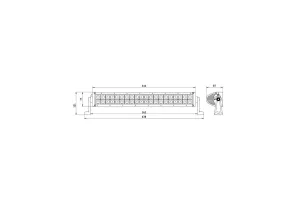 Proiector 40 Led 630 mm Curbat # Lb0004V