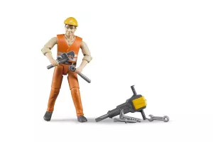 Jucarie Bruder, figurina barbat constructor si accesorii # 060020