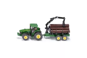 Jucarie Siku, tractor cu remorca forestiera, 1:50, 255x53x108 mm # 1954